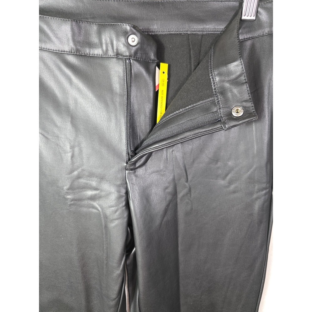 Esmara Faux Leather Pants Women's US 6 Black Skinny Stretch High Rise NWT - Picture 5 of 9